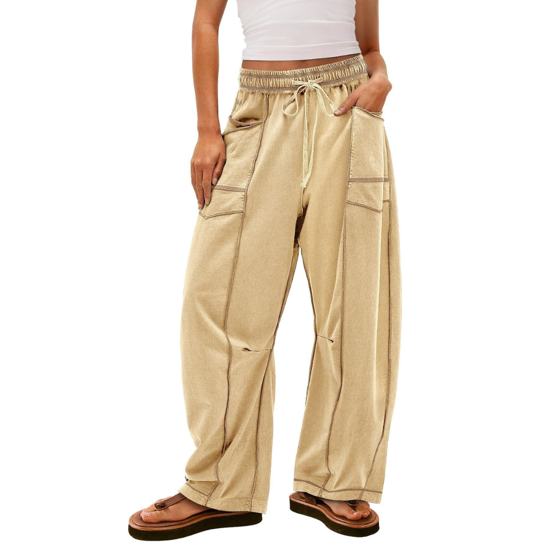 Comfy baggy-leg everyday lounge trousers for women | Avanita -10