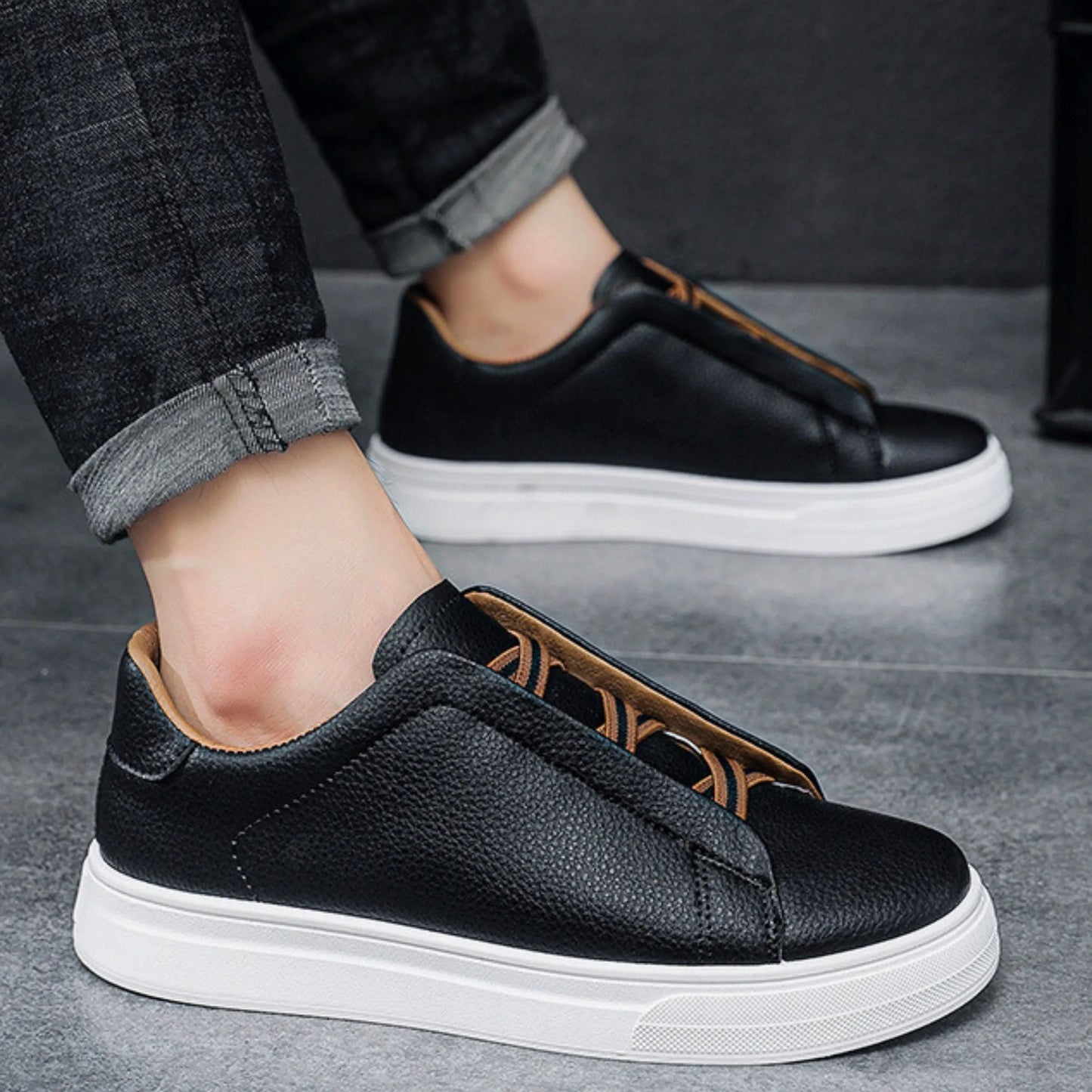 Classic leather everyday trainers for men | Vera -7