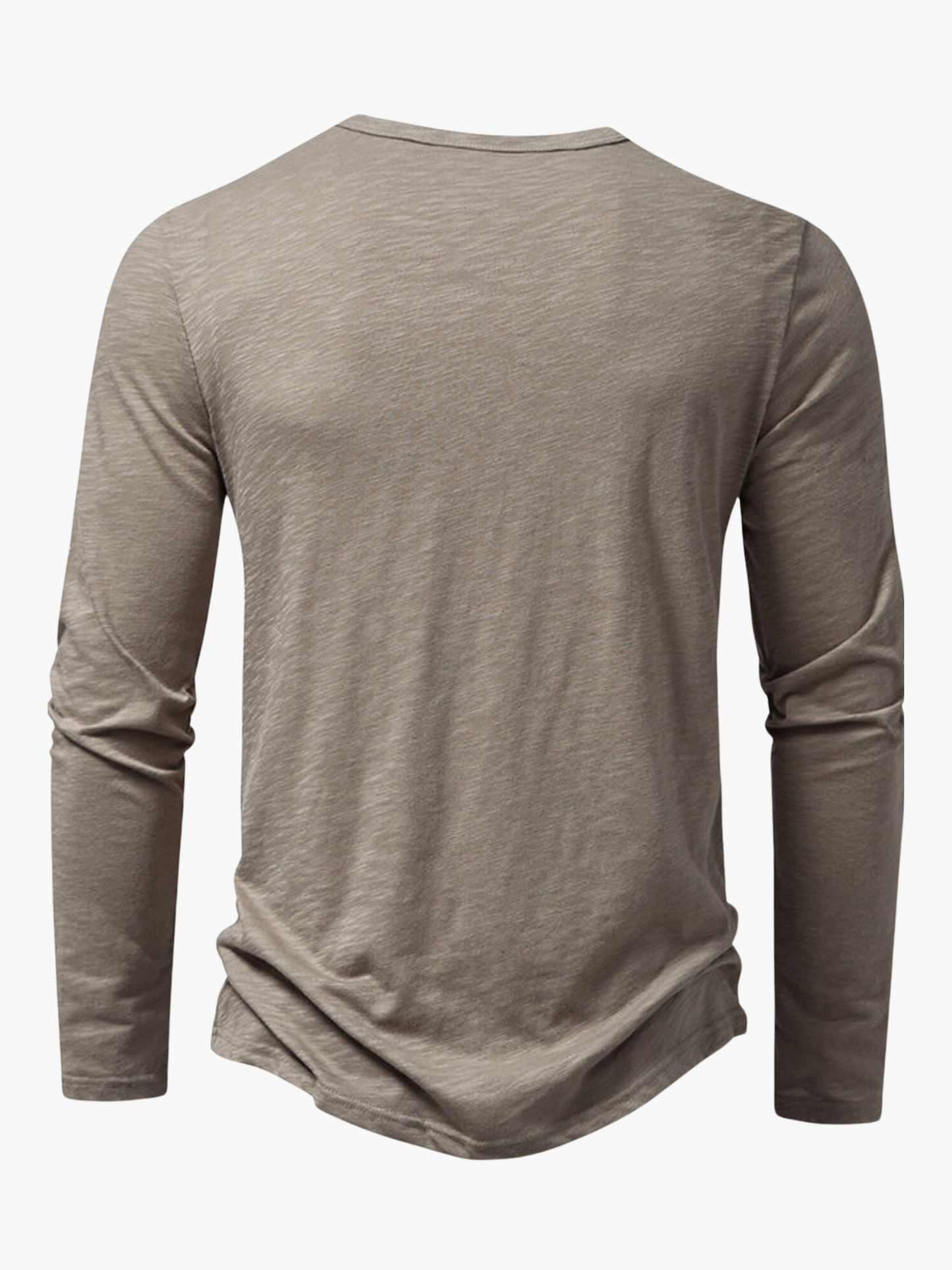 Cotton blend henley long sleeve t-shirt for men -13