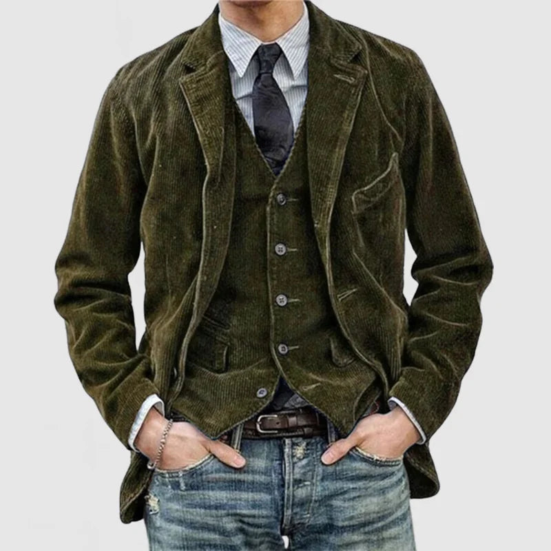 Classic timeless blazer and vest suit set for men | Oliver -4