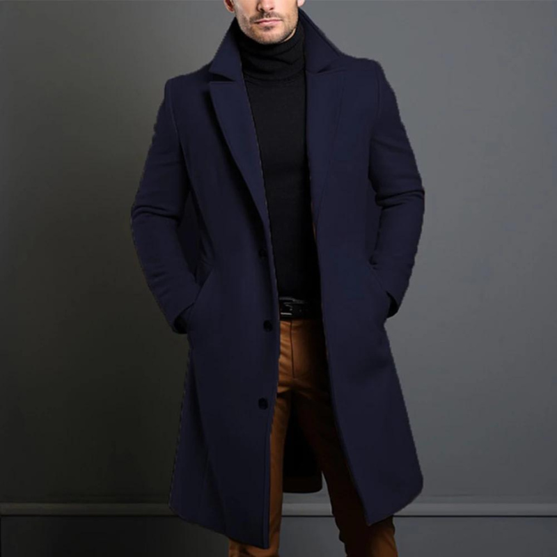 Classic tailored wool coat for men | Alaric -4