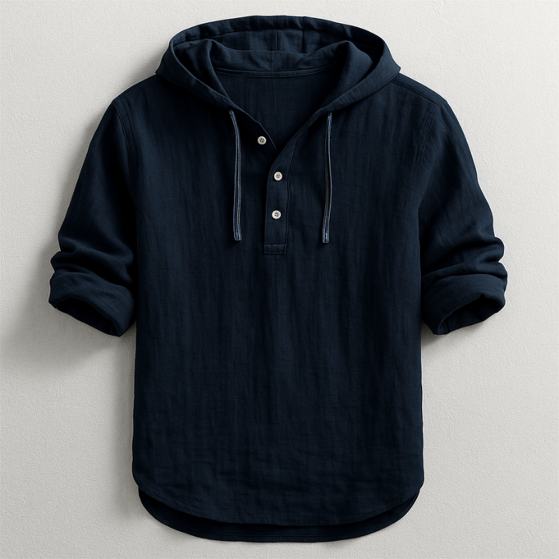 Casual hooded shirt relaxed fit hoodie for men -6