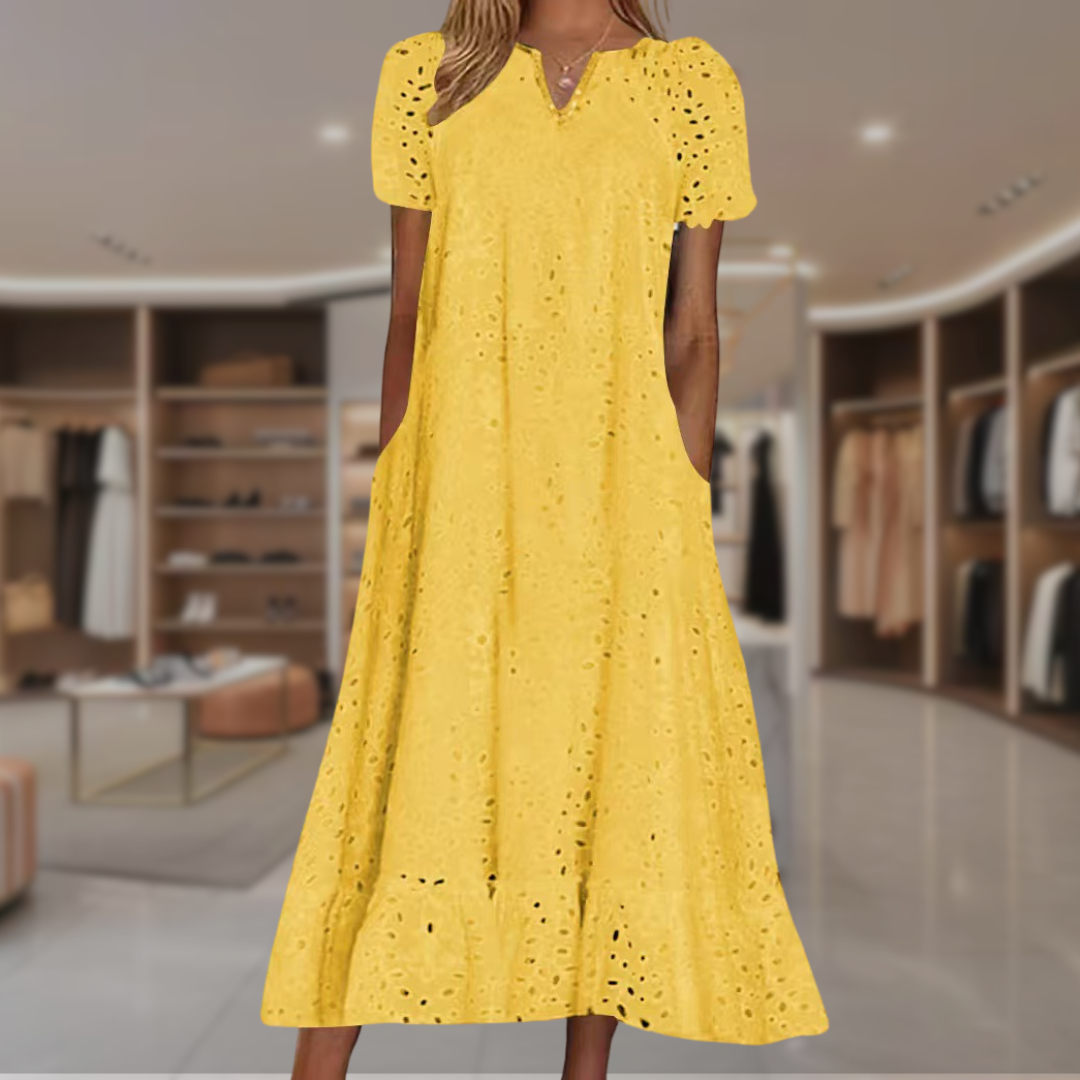 Elegant flattering dress midi for women -5