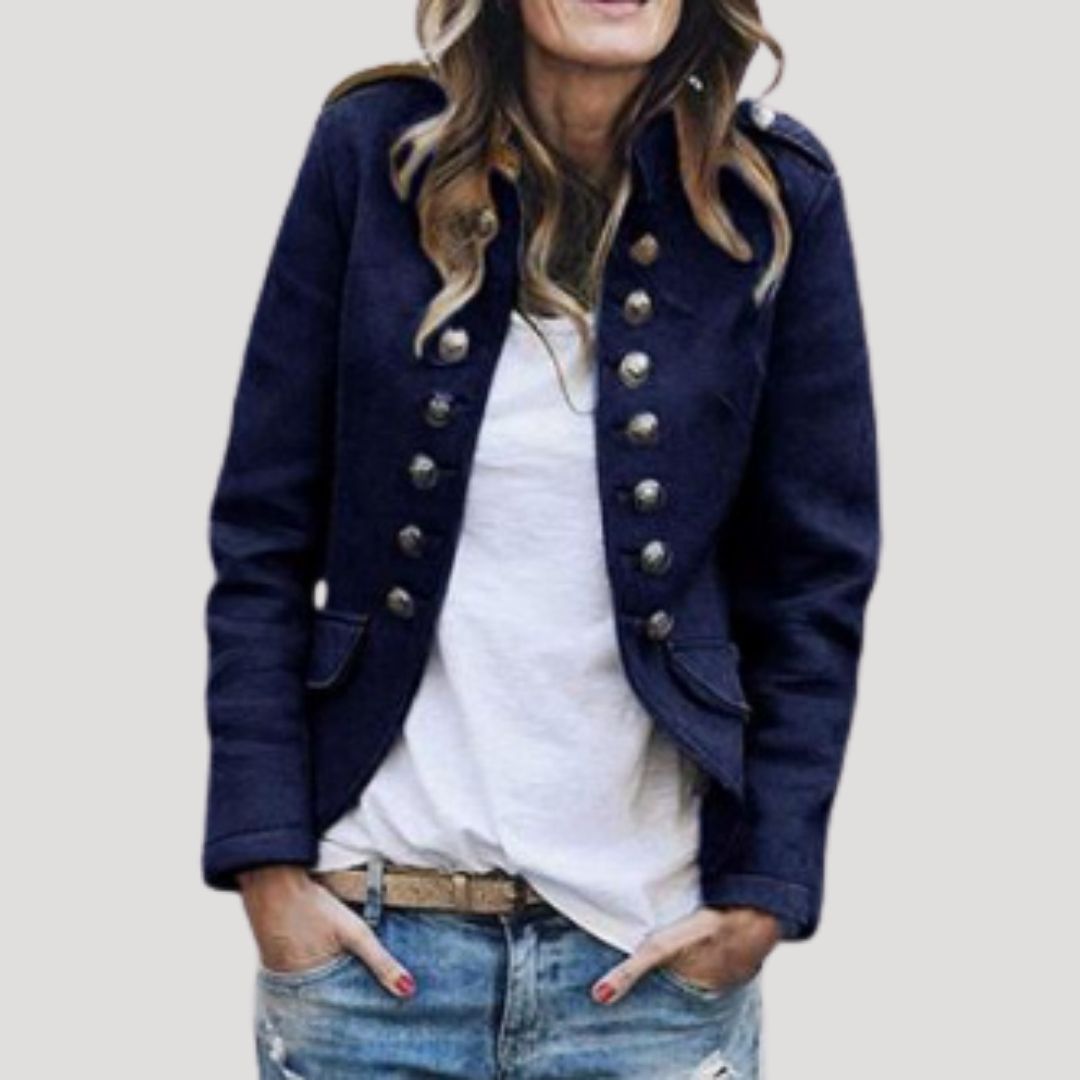 Military-inspired tailored everyday blazer for women | Colette -5