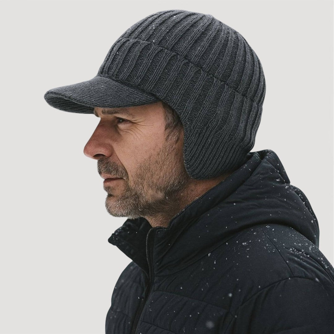Cosy knitted ear-flap winter hat for women | Antonia -7