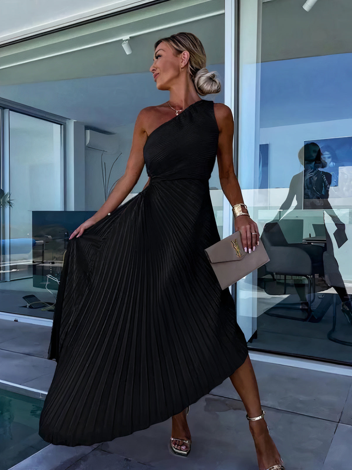 Chic summer cocktail dress for women | Elise -5