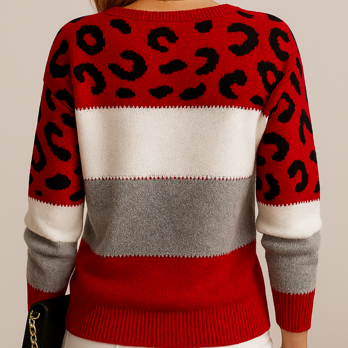 Chic audacieux jumper for women | Motif Léopard -7