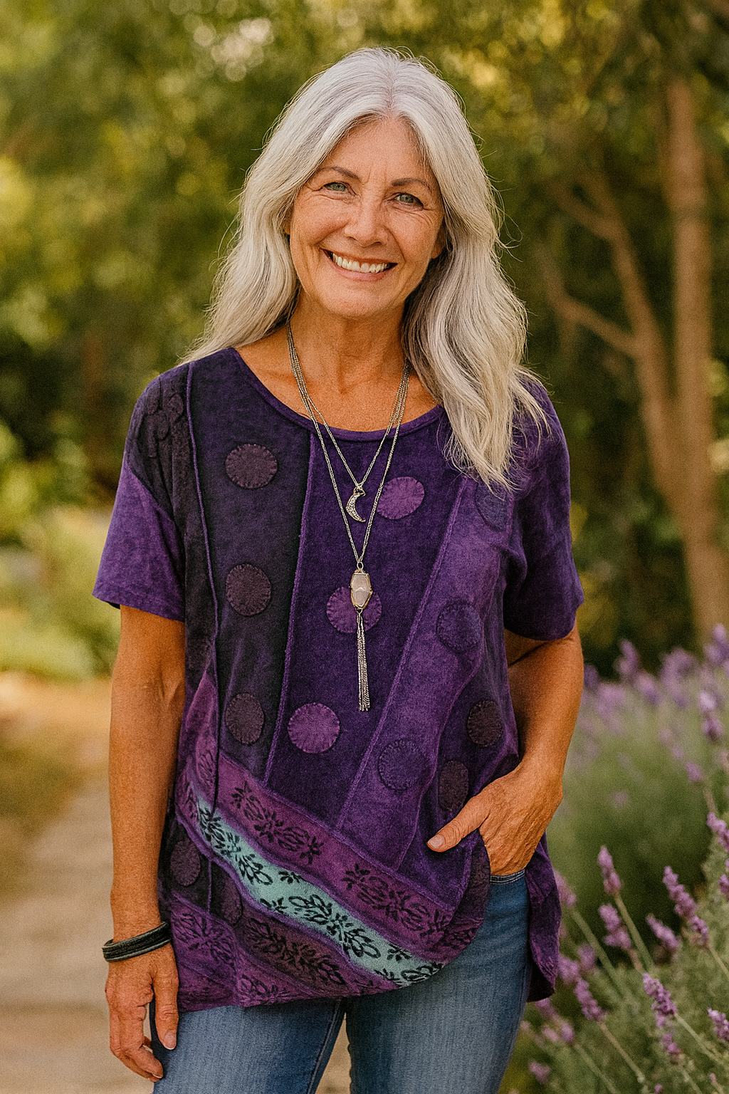 Artistic relaxed top for women | Calla