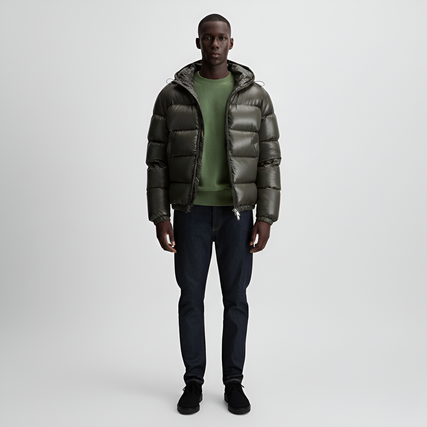 Padded hooded jacket for men | Valerios