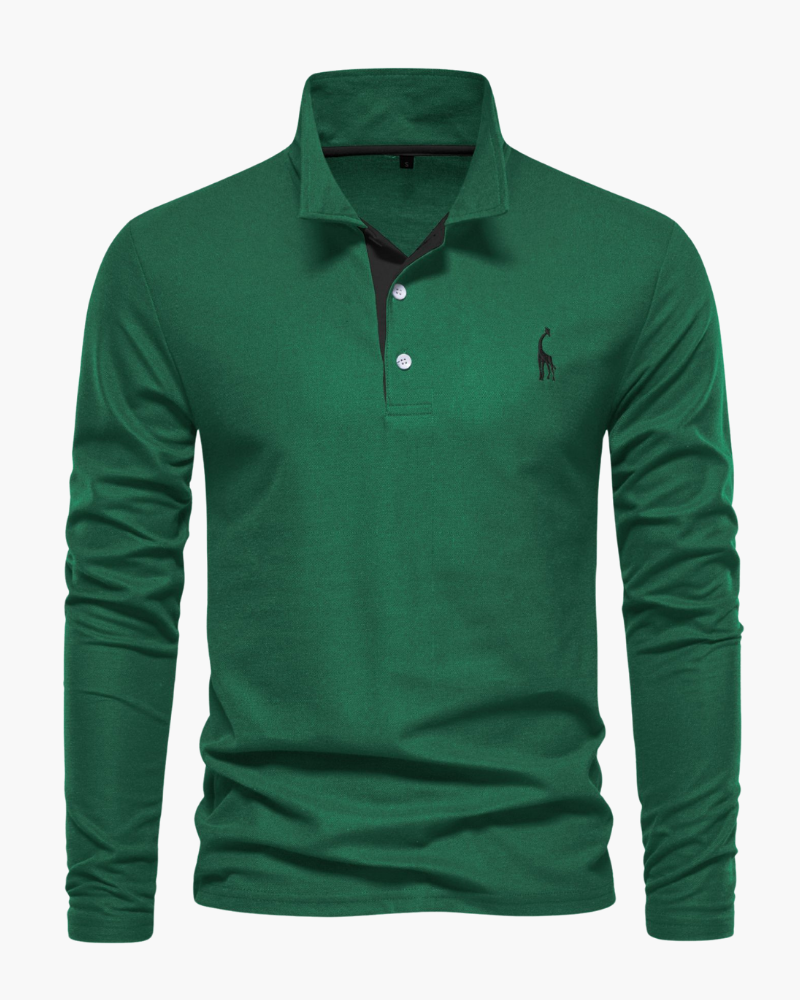 Long sleeve polo shirt for men -9