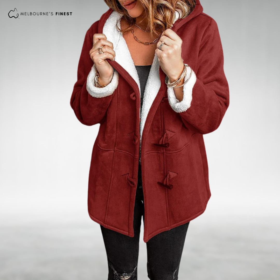 Stylish button-front coat for women | Amara