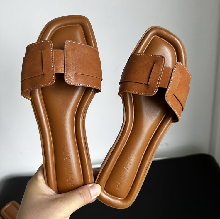 Comfortable luxe slides for women | Mia -8