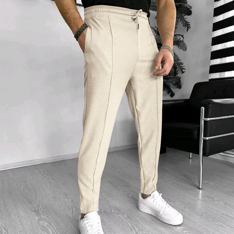 Waffle pattern sweatpants piece for men | Lucas -10
