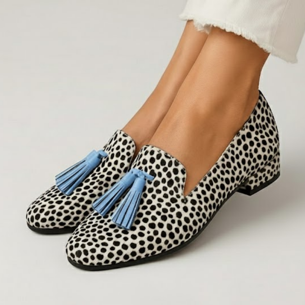 Tassel-embellished loafers with pointed silhouette for women | Mira