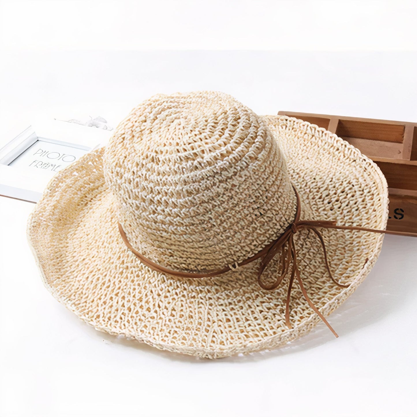 Aurelle Phoebe wide-brim folding sun hat for women