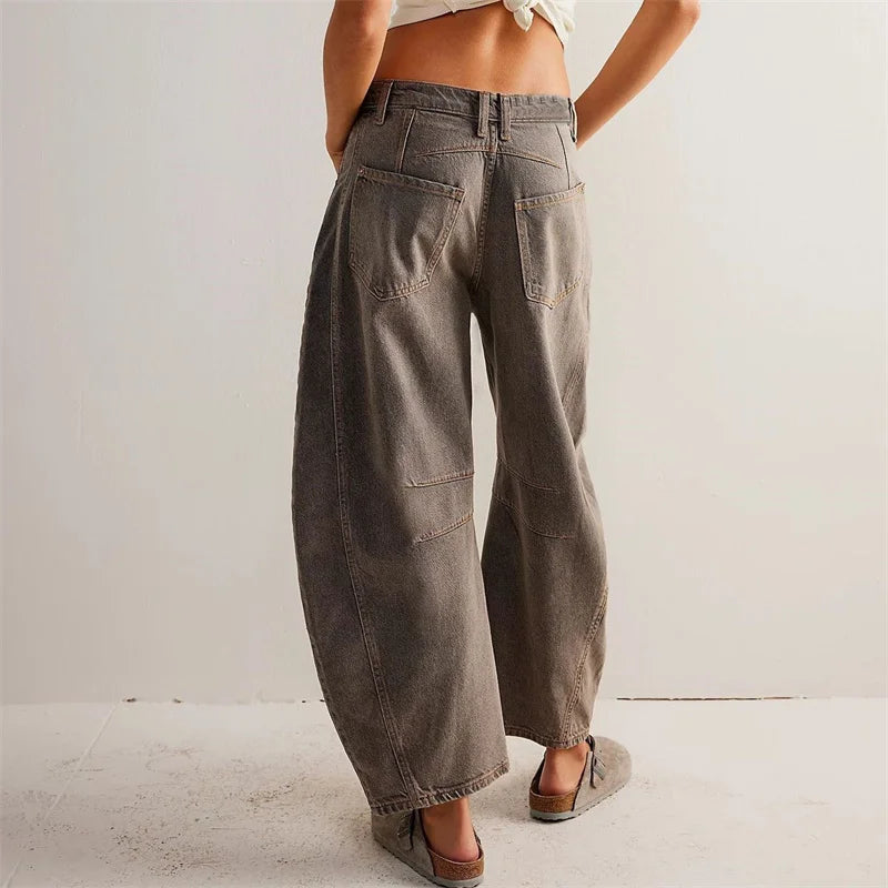 Aurelle Giselle comfortable wide-leg jeans for women