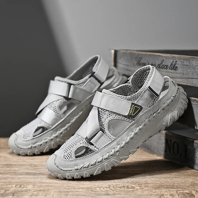 Closed-toe hiking sandals for men | Ravik -8