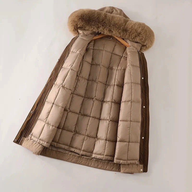 Elegant long winter coat for women | Elowen -6