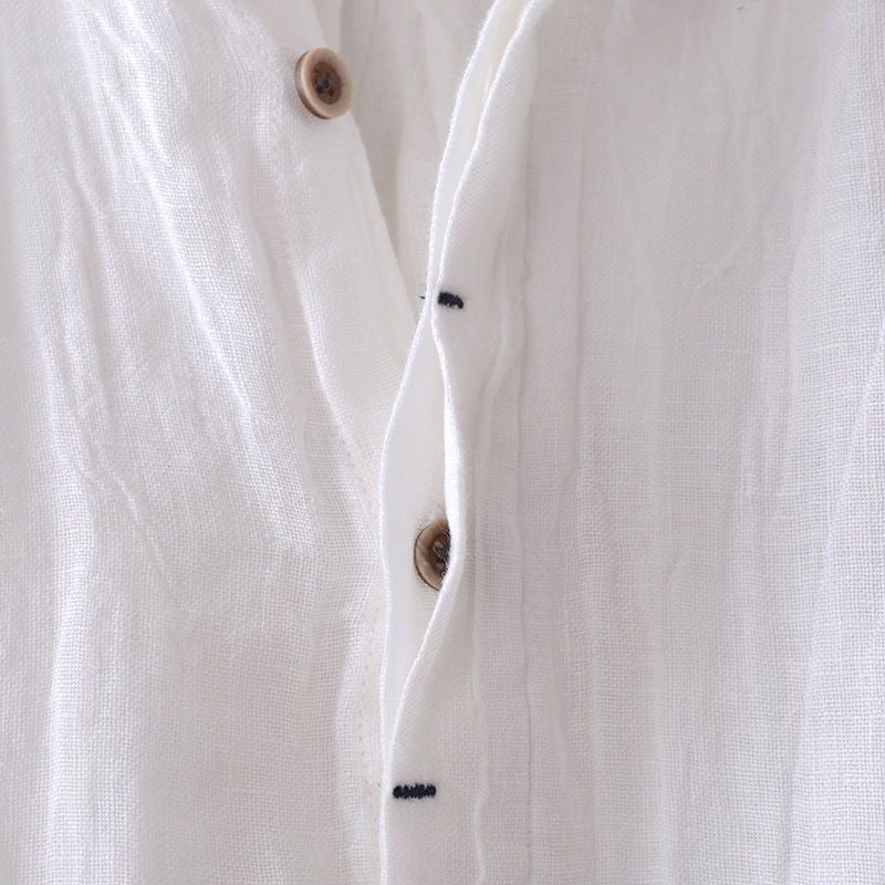 Casual short-sleeve linen shirt for men | Lorenzo -7