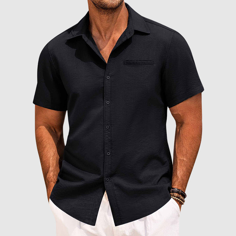 Classic short-sleeve summer shirt for men | Arlo -7