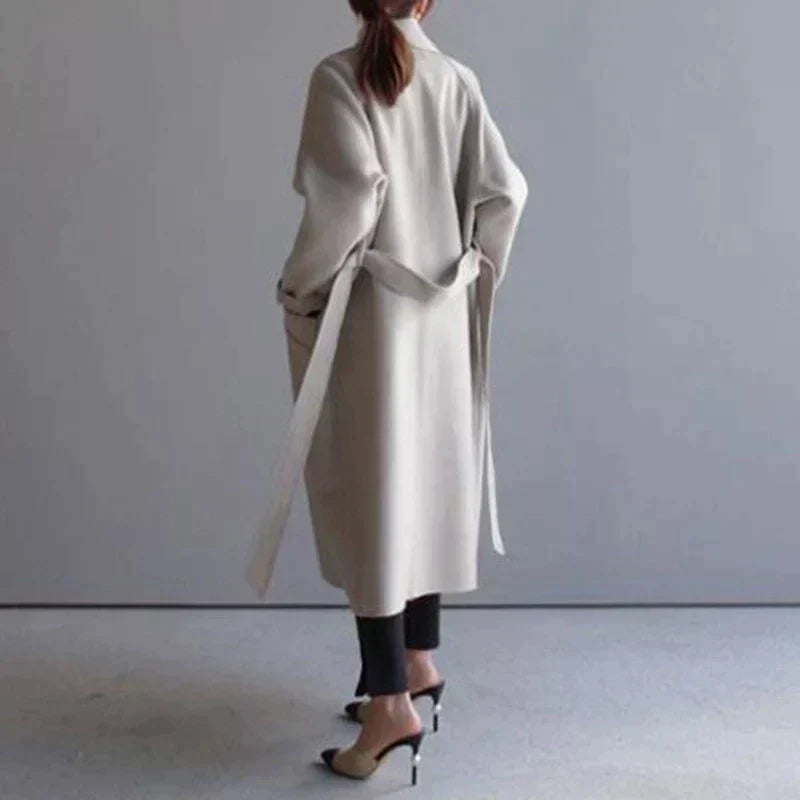 Long tailored winter coat for women | Seraphine -7