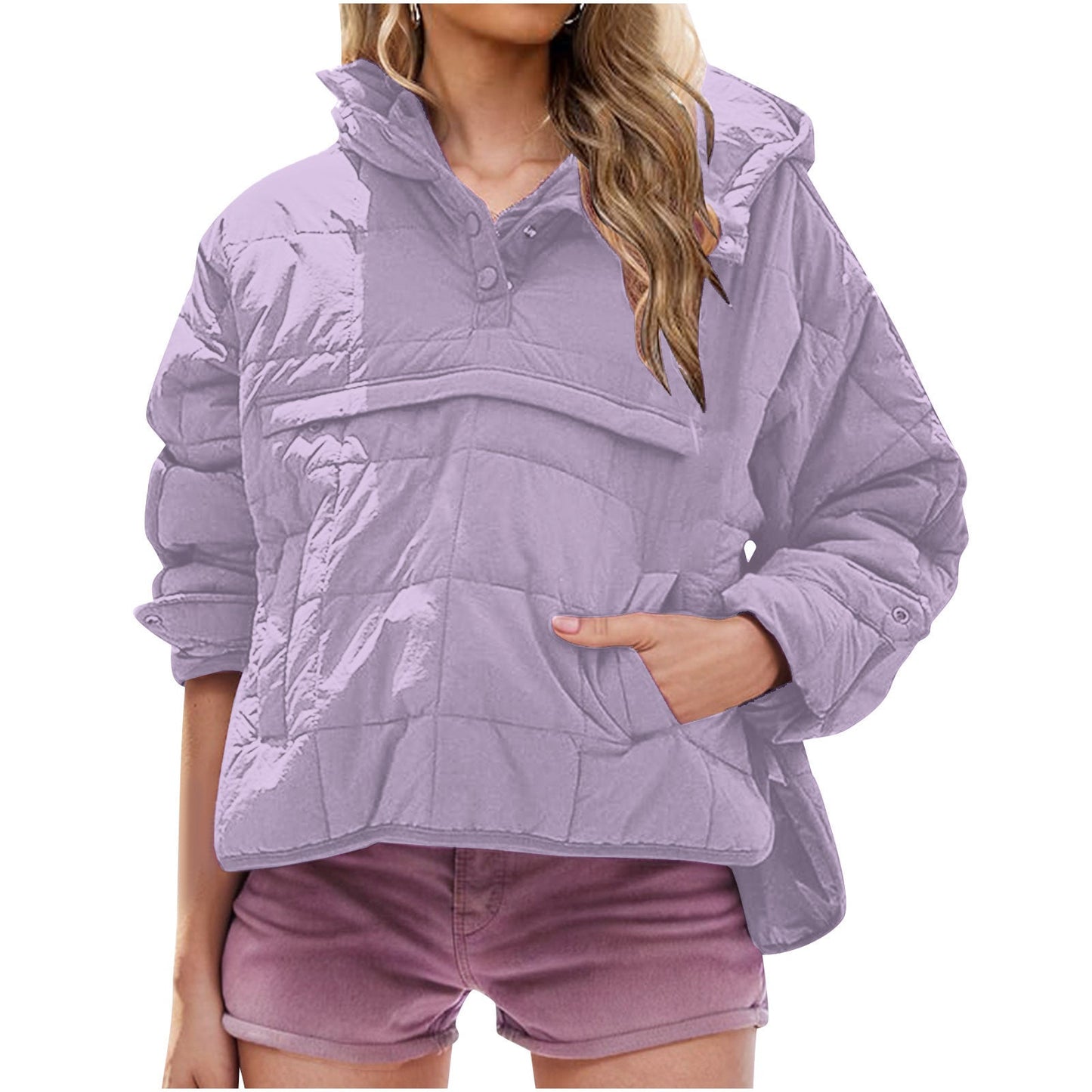 Oversized hooded pullover everyday hoodie for women | Farrell -9