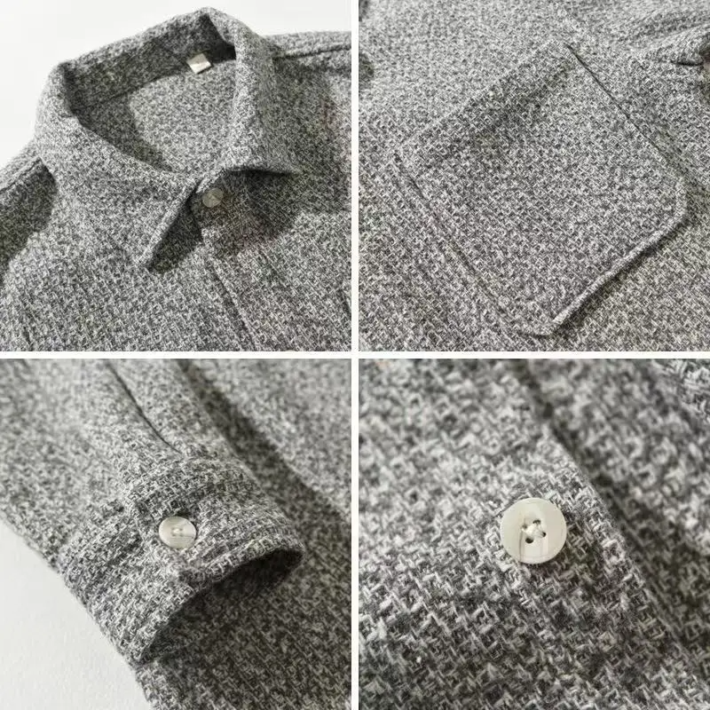 Cashmere button-up shirt for men | Elowen -4