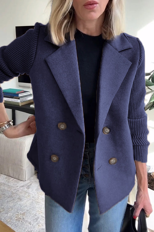 Elegant knit-sleeve everyday blazer for women | Sorelle -5