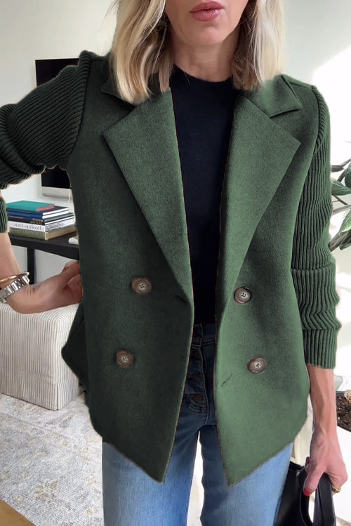 Elegant knit-sleeve everyday blazer for women | Sorelle -7