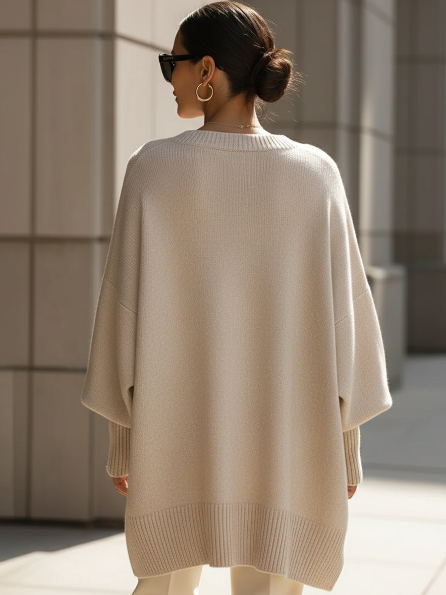 Effortless oversized everyday poncho coat for women | Mandy -4