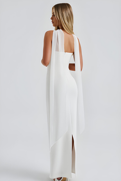 Luxury cocktail strapless maxi bodycon dress for women -5