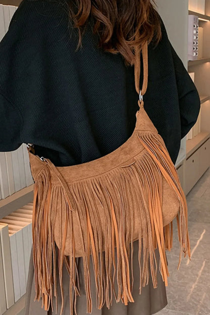 Fringe shoulder bag for women -3