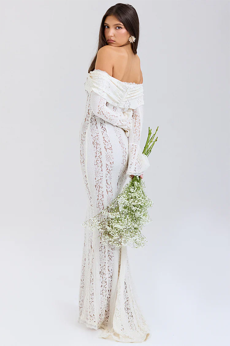 Lace maxi dress for women | Juliette -8
