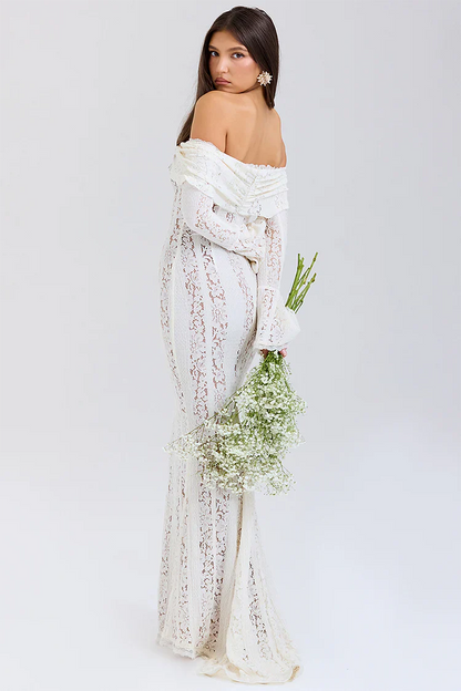 Lace maxi dress for women | Juliette -8