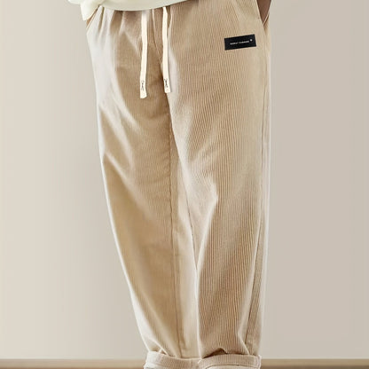 Relaxed drawstring corduroy everyday trousers for men | Ellison -21