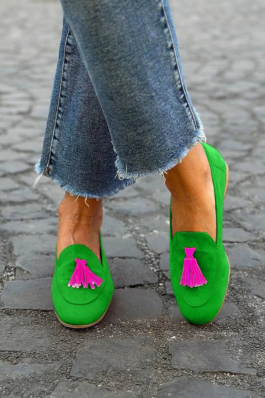 Colourful loafers with tassel detail for women | Virella