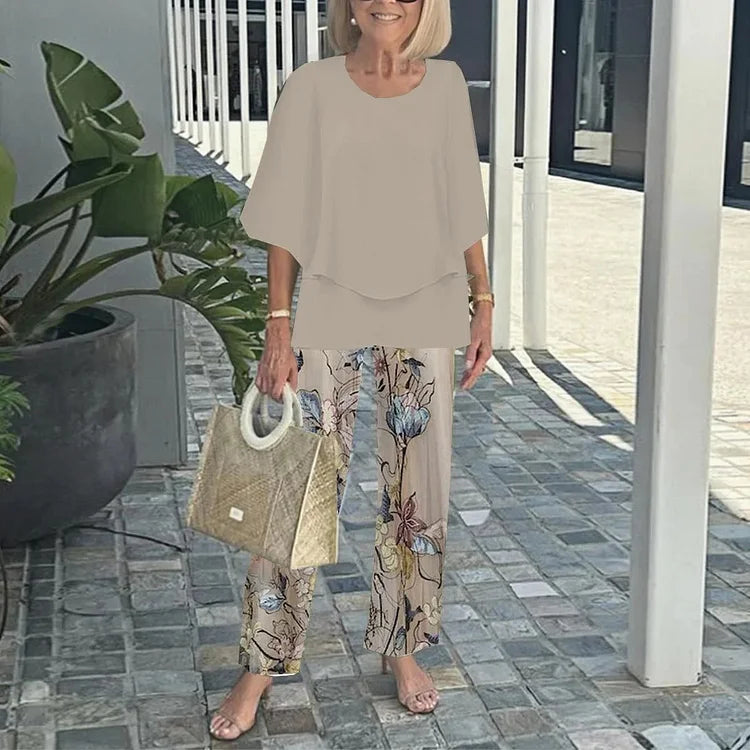 Stylish printed everyday two-piece set for women | Genevieve -4
