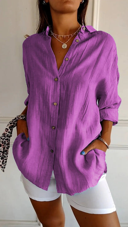 Elegant oversized everyday blouse for women | Emily -10