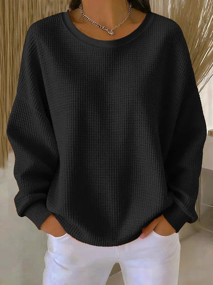 Relaxed textured everyday knit jumper for women | Elora -7