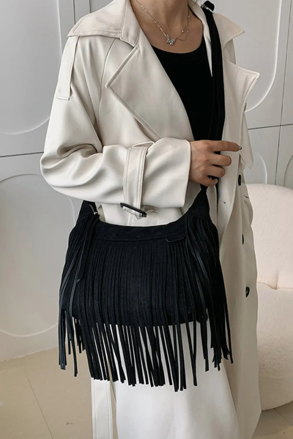 Fringe shoulder bag for women -14
