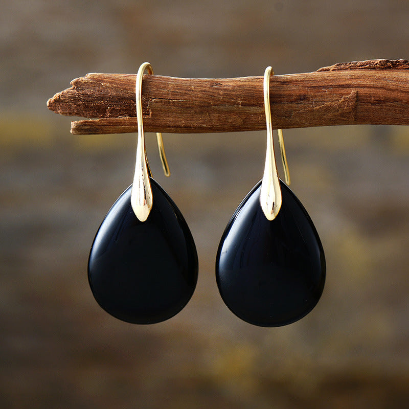 Crystal drop earrings for women -4