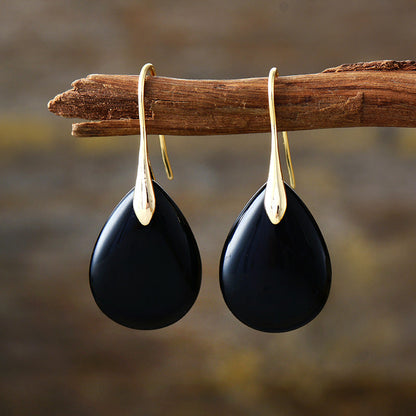Crystal drop earrings for women -4