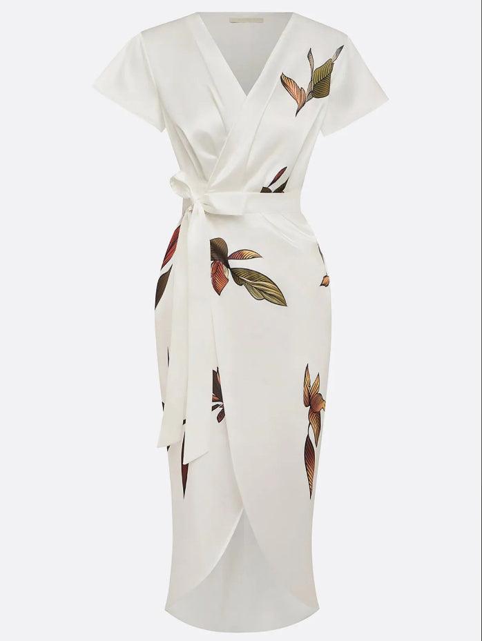 Elegant wrap everyday dress for women | Brenna -6