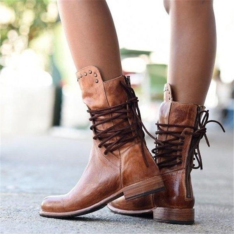 Boots elegant studded style urbain for women -6