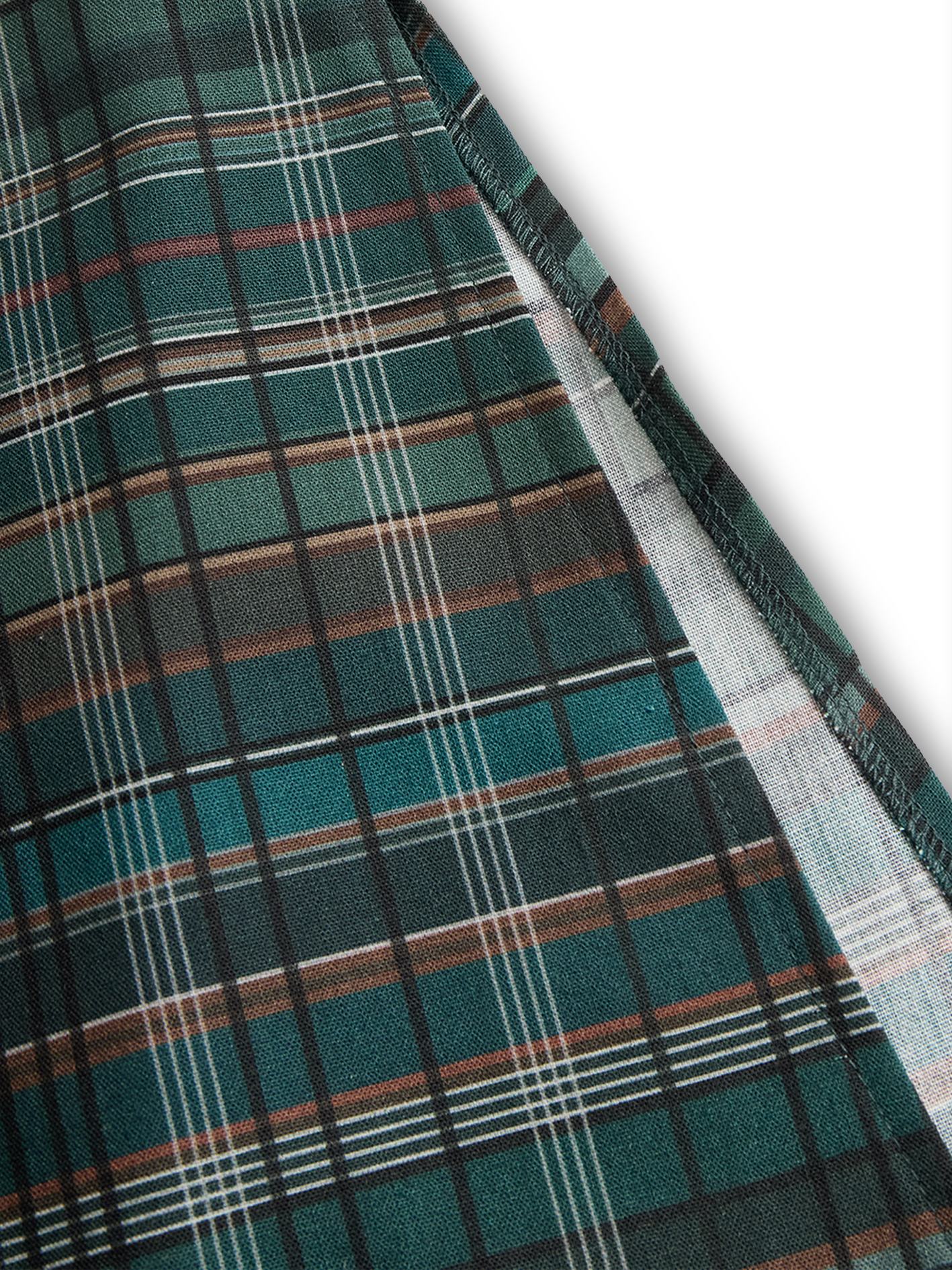 Plaid shirt maxi dress for women | Liora -9