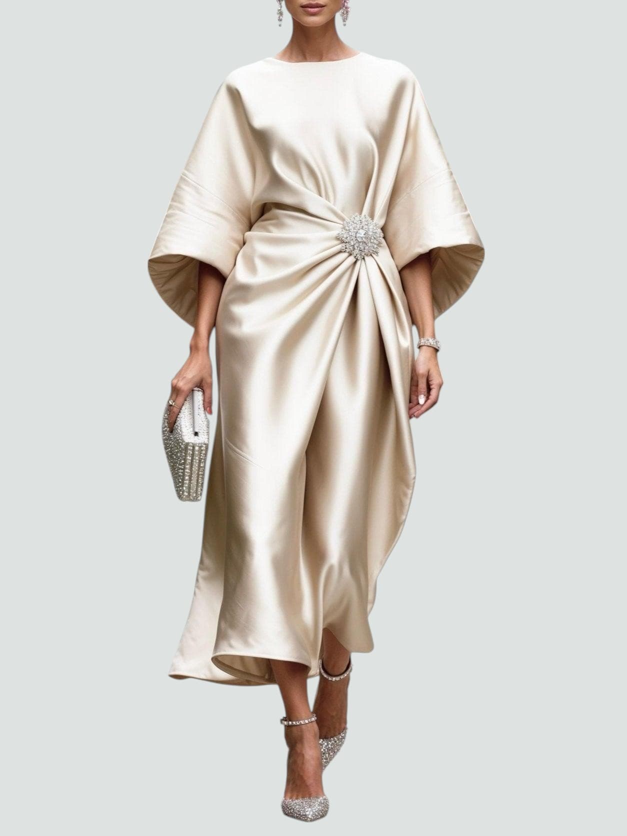 Classic elegant everyday dress for women | Luneth -6