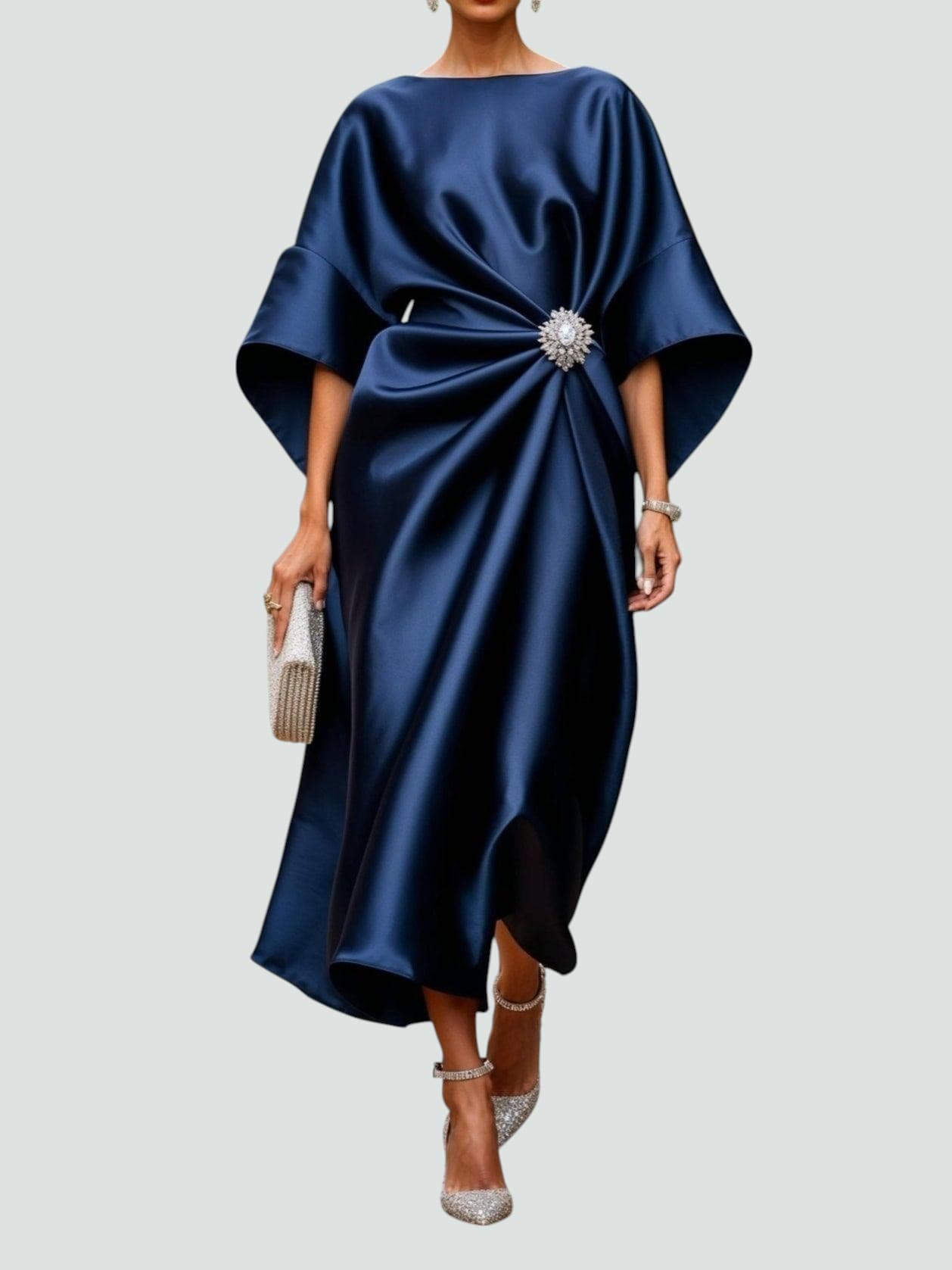 Classic elegant everyday dress for women | Luneth -1