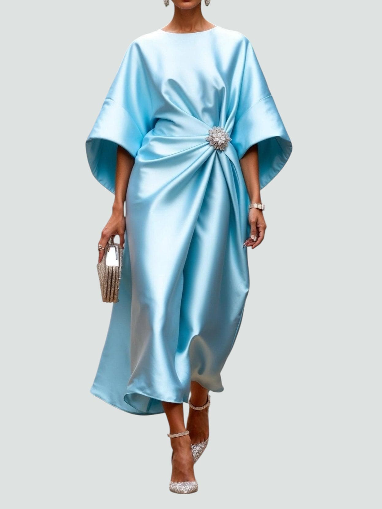 Classic elegant everyday dress for women | Luneth -3