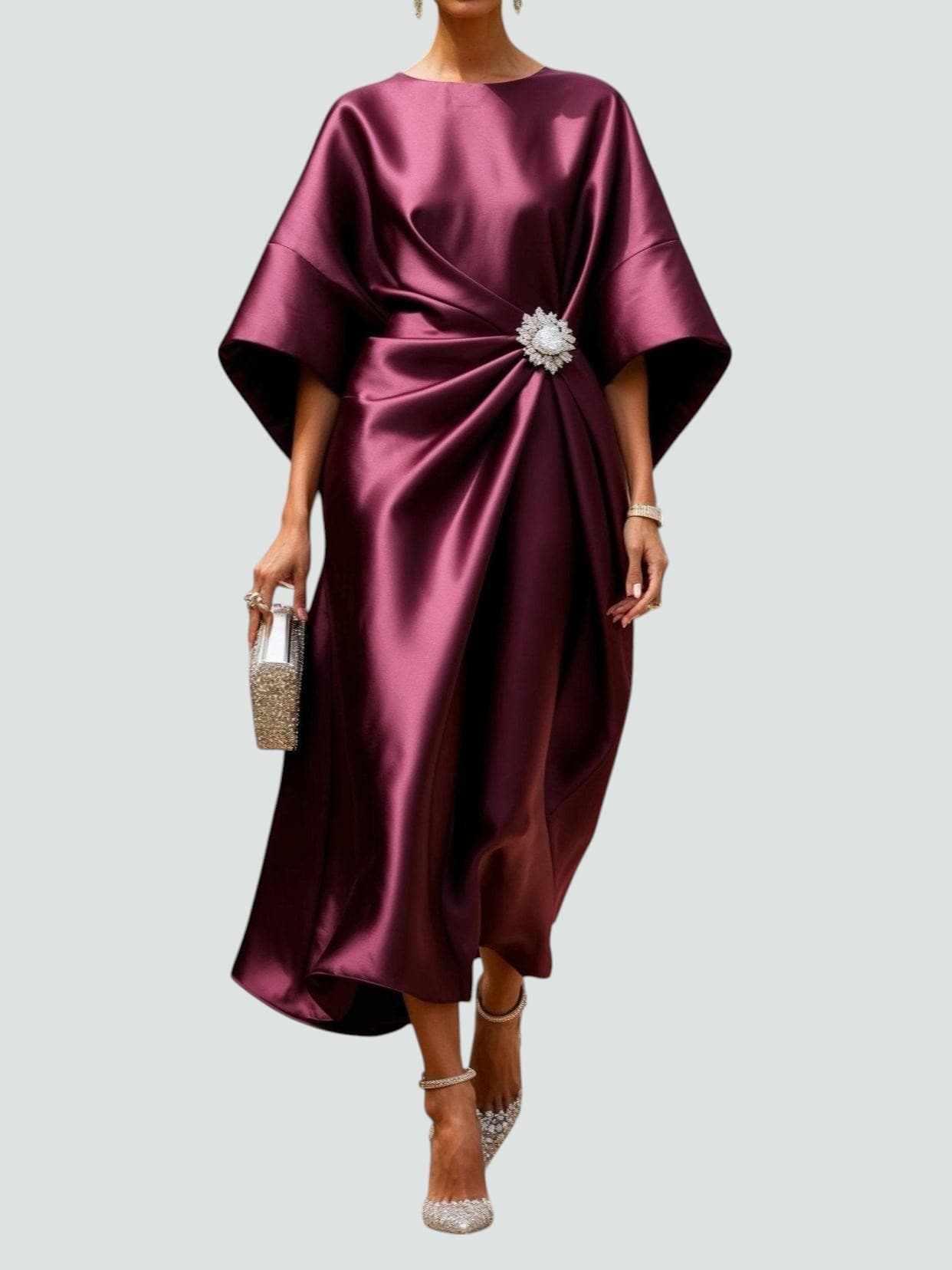 Classic elegant everyday dress for women | Luneth -2