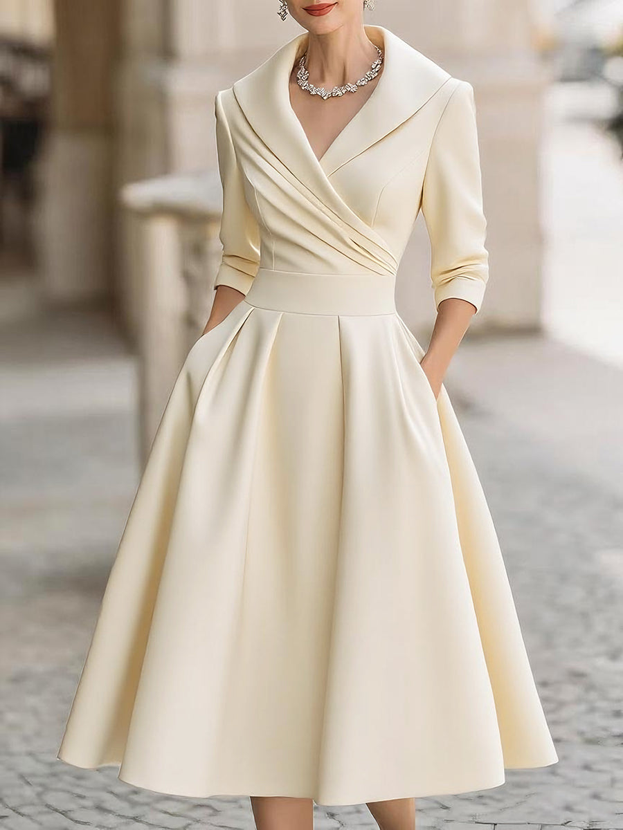Elegant everyday midi dress for women | Isadora -4